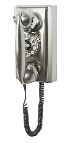 Crosley Cr55-bc Wall Telefono Con Push Button