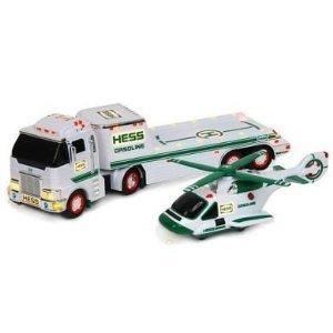 Hess Gasoline Truck Transporter With Helicopter !