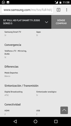 Samsung J Smart Tv 55 Nuevo Negocia