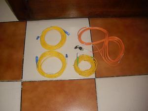 CINCO CABLES FIBRA OPTICO.