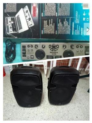 Controlador Numark Dj2go Y CABINAS PASIVA 200W ALTA CALIDAD