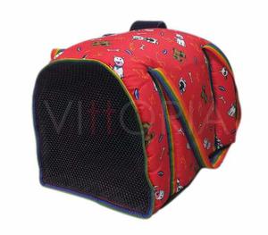 Guacal Maleta Cargador Malla Para Perro O Gato 25x30x40cm