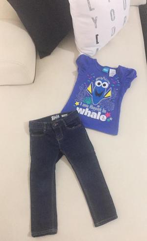 Jean Y Camiseta 2T Nueva