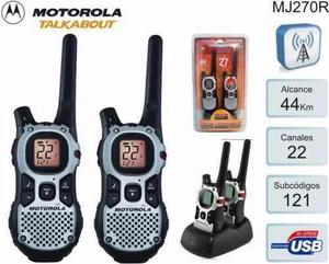 Radios Walkie Talkie Comunicación 27 Millas Motorola Mj270r