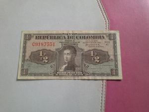 Billete Medio Peso  Colombia