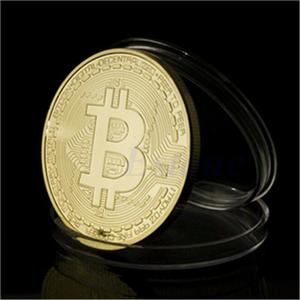Moneda física de bitcoin de colección