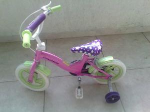 Bicicleta para niña rosada verde nueva