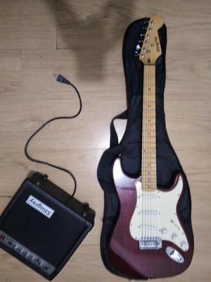 Guitarra Eléctrica Stingrey y Amplificador de 12w