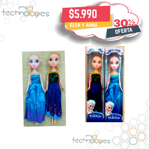 Muñecas Elsa Y Anna Frozen Hermosas