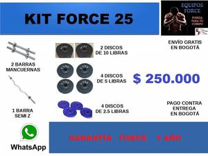 KIT FORCE 25. MANCUERNAS VARIABLES, BARRA Z Y DISCOS DE