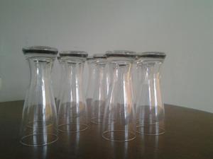 Diez Vasos de Vidrio Liso