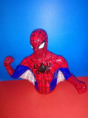 alcancia de spiderman hombre arana en ceramica
