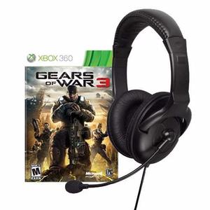 Combo Diadema Mad Catz Ampx Y Juego Gears Of War 3 Xbox 360