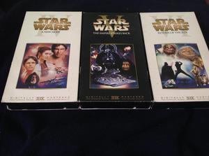 Tres Películas originales Star Wars Originales VHS