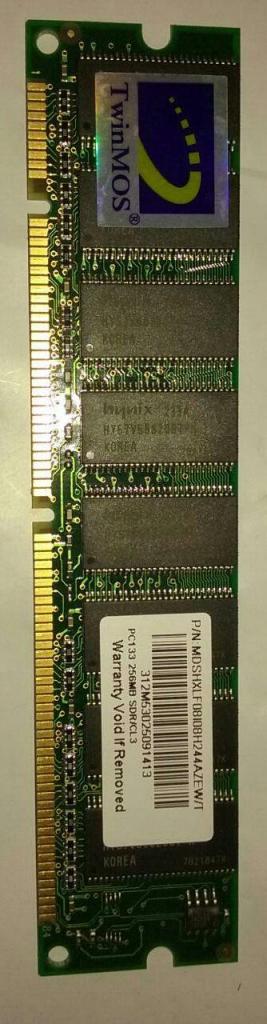 Memoria RAM PCMB SDR/CL3 TwinMOS