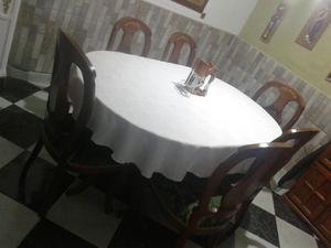 Comedor en Madera de Seis Puestos