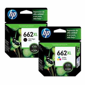 Combo Cartucho Hp 662xl Negro Y Color