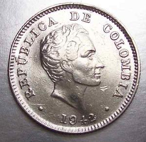 Moneda Colombia 10 Centavos  Ley.