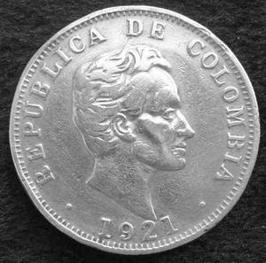 Moneda Colombia 50 Centavos  M Very Nice Grade