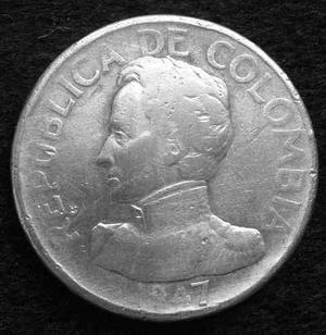 Moneda Colombia 50 Centavos  Plata Oferta