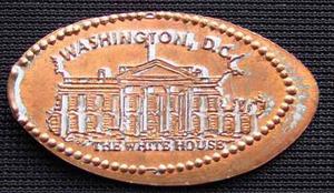 Moneda Token Ficha Usa Elongated The White House Washington