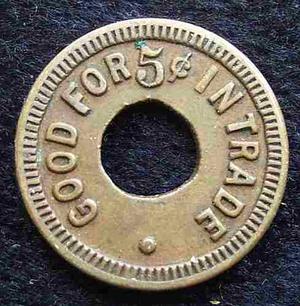 Moneda Token Ficha Usa Trade Brass Vintage