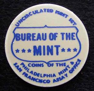 Token Medalla Usa Bureau Of The Mint Blue-white