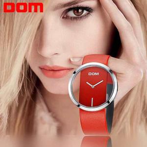 Reloj Dom Exclusivo Diseño Cuero Moda  Envió Gratis