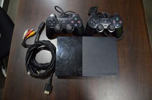Play Station 2 Slim, Chipeada, 2 Controles Y Cables