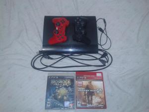 Vendo Ps3 de 500G con dos controles y Dos juegos y Con caja