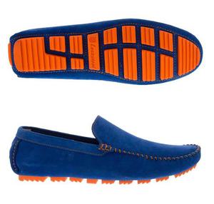 Zapatos Casuales Tipo Mocasín Paul Naranja F.nebuloni