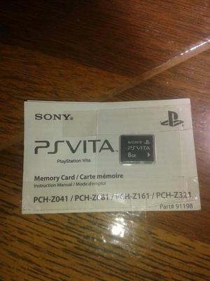 memoria ps vita sony original 8gb nueva 50mil