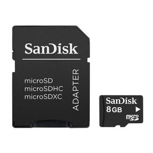 Sandisk, Tarjeta De Memoria Micro Sdhc 8gb Con Adaptador Sd