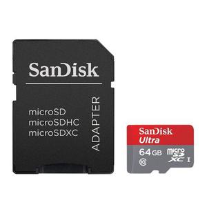 Sandisk Ultra, Tarjeta Micro Sdxc De 64gb Uhs-i Hasta 80mb/s