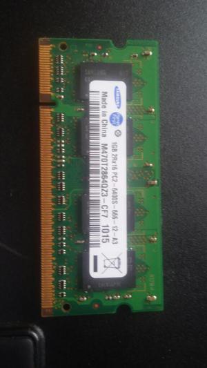 2 Memorias Ram de 1 Gb Marca Samsung