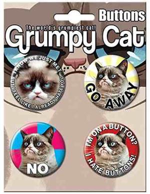 Ata-boy Grumpy Cat Assortment #2 4 Button Set