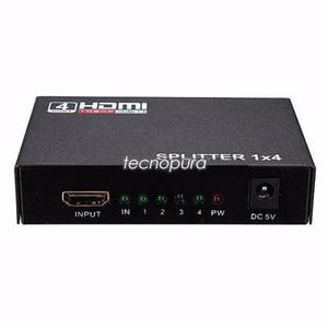 Multiplicador Splitter Hdmi 1x4 -1 Entrada 4 Salidas - 3d Hd