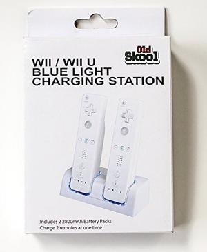 Viejo Skool Wii Doble Estación De Carga Con 2 Baterías Y