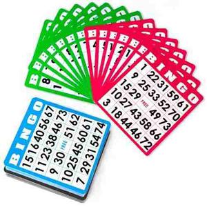 100 Bingo Cartas De Colores