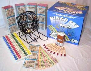 Bingo Game Kit Complete With Professional Bingo Cage, Balls,