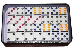 Domino X 55 Fichas Juego De Mesa Familiar En Colores