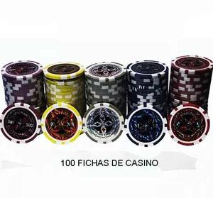 Fichas Poker Lujo Peso Metalizadas  Fichas X100