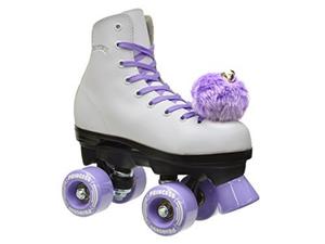 Patines Epic Skates Princess Quad Roller Skates, White/purpl