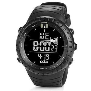 Reloj Digital Impermeable Ots Para Hombres Color Negro