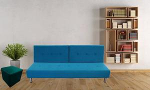 Combo Sofa Cama Picasso + Puff Mueble Hogar Sala