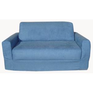 Divertidos Muebles Sofá Cama Ante Micro Azul