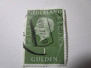 Juliana Nederland Regina 1 Gulden Sello L16