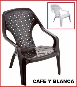 Silla Mecedora Piscina Blanca Wengue Cafe Plastica Rimax