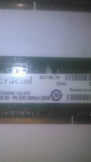 Memoria RAM DDR3 de 2 GB tipo L
