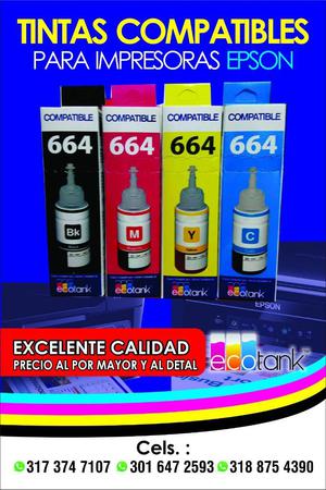 Tintas Compatibles para Impresoras Epson